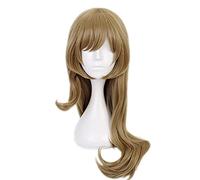 WHBHD 80cm Gioco Genshin Impact Project Lisa Parrucca Parrucca Cosplay Giocare in Polvere Biancheria Brown Hair Halloween 1: 1 Parrucche