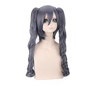 WHBHD Anime Black Butler Ciel Phantomhive Donne Parrucca Lunga Parrucca Cosplay Parrucca di Ruolo Gioca a Colori Grigio Scuro 80 cm