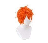 WHBHD Anime Haikyuu !! Hinata Shoyo Cosplay Breve Parrucca Arancione Haikyu Capelli in Fibra Resistente al Calore + cap Parrucca Anime Party Ruolo Gioca for Adulti