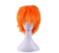 WHBHD Anime Haikyuu Karasuno High School Volleyball Club Shoyo Hinata Arancione Colore Cosplay Parrucca di Ruolo Play Ponytails 20cm