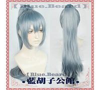 WHBHD Anime Jujutsu Kaisen Cosplay MAHito Parrucche Light Blue Long Counytail Resistente al Calore Resistente al Calore Capelli Sintetici Parrucca Cosplay + Tappo della Parrucca