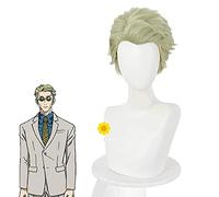 WHBHD Anime Jujutsu Kaisen Nanami Kento Cosplay Breve Verde Verde Verde Verde Sintetica Uomo Parrucca Cosplay + Parrucca Party Synthetic Party