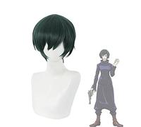 WHBHD Anime Jujutsu Kaisen Zenin Mai Parrucca Cosplay Breve Parrucca Verde Scuro Verde Green Resistente al Calore Capelli Sintetici + Parrucca cap Halloween Party Party