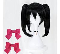 WHBHD Anime LoveLive!Love Live Cos Parrucca Nico Yazawa Niko Breve Black Cashi di Coda di Cavallo Capelli Resistenti al Calore Capelli Cosplay Costume Cosplay Parrucche + Bow Taipins