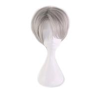 WHBHD Anime. Yuri !!! su Ghiaccio Victor Nikiforov Cosplay Breve Argento Grigio Parrucca Grigio Parrucca Sintetica + Parrucca cap Halloween Party Play Pop Prop