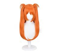 WHBHD Asuka Langley Cosplay Neon Genesis Evangelion Cosplay Donne Lunghe Parrucca Arancione Ponytail Cosplay Resistente al Calore Parrucche Sintetiche Resistenti al Calore