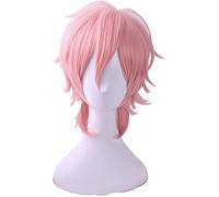 WHBHD Ayato Yuri Pink Breve Parrucca Cosplay Costume Yarichin Bitch BU Club Resistente al Calore Capelli Sintetici Parrucche Parrucche Parrucche + Tappo della Parrucca