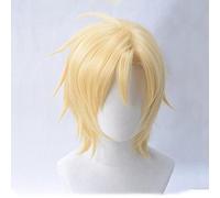 WHBHD Banana Fish Ash Lynx Cosplay Parrucca Aslan Jade Callenrese Breve Parrucca Blond Blond Parrucca Anime Uomo Resistente al Calore con Tappo della Parrucca