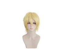 WHBHD Banana Fish Ash Lynx Golden Short Parrucca Cosplay Costume Aslan Jade Callenrese Resistente al Calore Capelli Sintetici Halloween Party Party Party