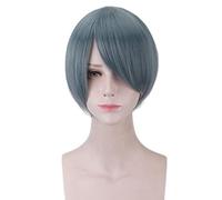 WHBHD Ciel Phantomhive Parrucca Grigio Verde Capelli Corti Anime Black Black Butler Akatsuki Capelli Cosplay Parrucca Cosplay Sintetico 25 cm