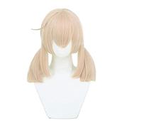 WHBHD Cosnoble Klee Parrucca Gioco Genshin Impact Costume Cosplay Doppio Coda di Cavallo Bianco Dorato
