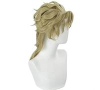 WHBHD Dio Brando Parrucca JoJo Bizarre Avventura Cosplay 45cm Maschile Parrucche Marroni Cosplay Anime Cosplay Parrucche Resistenti al Calore Parrucche Sintetiche Resistenti al Calore