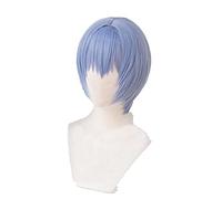 WHBHD Eva. Ayanami REI Breve Light Blue Resistente al Calore Capelli Cosplay Cosplay Wig + Track + Tappo della Parrucca