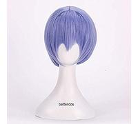 WHBHD Eva. Neon Genesis Evangelion Ayanami REI Parrucche Cosplay Breve Light Blue Capelli di Capelli Sintetici Resistenti al Calore + Tappo della Parrucca