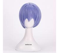 WHBHD Eva. Neon Genesis Evangelion Ayanami REI Parrucche Cosplay Breve Light Blue Capelli di Capelli Sintetici Resistenti al Calore + Tappo della Parrucca