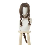 WHBHD Fantasia Finale VII. Parrucche di Cosplay di Aerith Gainsborough FF7. Capelli Sintetici Resistenti al Calore con Parrucca di Coda di Cavallo Marrone Lungo Cosplay