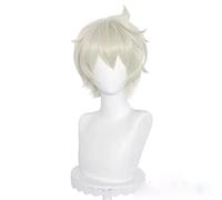 WHBHD Game Genshin Impact Cosplay Cosplay 30 cm Parrucca Golden Short Heat Cosplay Anime Cosplay Parrucche Cosplay Parrucche Sintetiche Resistenti al Calore Halloween