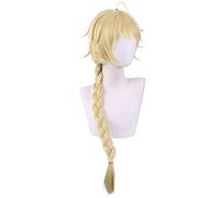 WHBHD Game Genshin Impact Project Light Golden Wig Viaggiatore Vuoto Vuoto Bambino Cosplay Parrucca Ruolo Polvere Polvere 60 cm