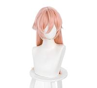 WHBHD Game Genshin Impact Yan Fei Cosplay Parrucca Yanfei Gradiente Pink Bianco 60 cm Lungo Resistente al Calore Capelli Sintetici Donne Donne Gioco di Ruolo