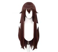 WHBHD Genshin Impact Amber Cosplay Parrucca Amber 80 cm Cosplay Anime Cosplay Treccia Parrucche Treccia Resistenti al Calore Parrucche Sintetiche Halloween Parrucca Quotidiana
