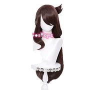 WHBHD Genshin Impact Beidou Cosplay Donne 80cm Natale Marrone Parrucca Cosplay Anime Cosplay Parrucche Cosplay Parrucche Sintetiche Resistenti al Calore Halloween