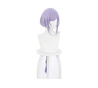 WHBHD Genshin Impact Cosplay Qiqi Donne 75cm Light Light Purple Wig Cosplay Anime Cosplay Parrucche di Halloween Parrucche Resistenti al Calore Parrucche Sintetiche Resistenti al Calore