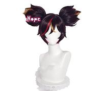 WHBHD Genshin Impact Cosplay Xinyan 30 cm Parrucca Marrone Pensione PENDINA Pensione Cosplay Parrucche Anime Anime Resistenti al Calore Parrucche Sintetiche Halloween
