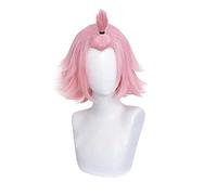 WHBHD Genshin Impact Diina Cosplay Parrucca Breve 32 cm Rosa Cosplay Anime Cosplay Parrucche Cosplay Resistenti al Calore Parrucche Sintetiche Capelli di Halloween