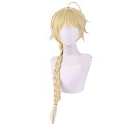 WHBHD Genshin Impact Game Game Viaggiatore Etere Sora Bright Gold Anime Cosplay Resistente al Calore Parrucca Sintetica Halloween Parrucca Tappo