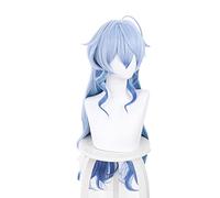 WHBHD Genshin Impact Ganyu Cosplay 75cm Lungo Blue Gradient Parrucca Cosplay Anime Cosplay Parrucche Cosplay Parrucche Sintetiche Resistenti al Calore Halloween