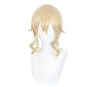 WHBHD Genshin Impact Jean Parrucca Cosplay Parrucca Golden Hair 40cm Sintetico Cosplay Anime Cosplay Parrucche Cosplay Resistenti al Calore Parrucche Sintetiche Halloween