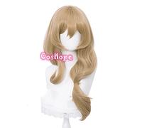 WHBHD Genshin Impact Lisa Cosplay Donne 65cm Parrucca di Lino Natalizia Cosplay Anime Cosplay Parrucche Cosplay Parrucche Sintetiche Resistenti al Calore Halloween