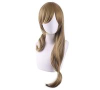 WHBHD Genshin Impact Lisa Cosplay Parrucche Cosplay Light Brown Cosplay Parrucca Cosplay Anime Cosplay Parrucche Cosplay Parrucche Sintetiche Resistenti al Calore Halloween