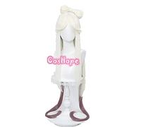 WHBHD Genshin Impact NingGuang Cosplay Donne Donne 120 cm Parrucca Lunga Cosplay Anime Cosplay Parrucche Cosplay Resistente al Calore Parrucche Sintetiche Halloween