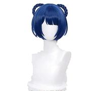 WHBHD Genshin Impact Xiangling Cosplay Cosplay Donne 30cm Natale Blu Black Wig Cosplay Anime Cosplay Hair Halloween Anime Cosplay Parrucche Cosplay