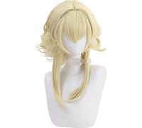 WHBHD Genshin Impast Traveller Lumine Etere Anime Light Giallo Giallo Cosplay Cappuccio Sintetico Resistente al Calore Cappuccio di Halloween