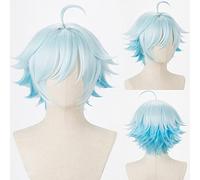 WHBHD Gioco Genshin Impact Cosplay Halloween Chongyun Parrucca Cosplay Chong Yun Capelli Sintetici Resistenti al Calore + Tappo for Parrucca