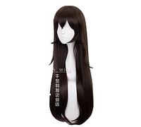 WHBHD Gioco Genshin Impatto Cosplay Parrucche Ambra Amber Brown Marrone Scuro Lungo Temperatura Capelli in Fibra di Alta Temperatura Peluca Anime Costume Ruolo Gioca Parrucca