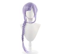 WHBHD Gioco Genshin Impatto Qiqi Parrucche Cosplay Qiqi Light Purple Long Treaded Wig Resistente al Calore Capelli Sintetici Resistenti al Calore Halloween
