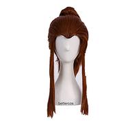 WHBHD Gioco OW. Parrucca Cosplay Brigitte Long Red Brown Coda di Cavallo in Coda di Cavallo Resistente al Calore Resistente ai Capelli Sintetico + Tappo della Parrucca