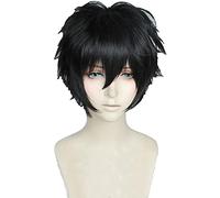 WHBHD Gioco P5 Persona 5 Kurusu Akira Joker Hero Breve Black Cosplay Cosplay Parrucca Capelli Sintetici Resistenti al Calore Parrucche for Capelli Sintetici + Tappo della Parrucca