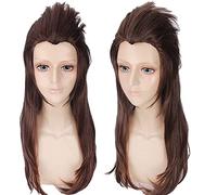 WHBHD Gioco Sally Face Sallyface Larry Partys 65cm Long Brown Styled Heatisat Resist Hair Capelli Parrucca Cosplay + Tappo della Parrucca