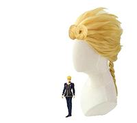WHBHD Giorno Giovanna Parrucca Cosplay JoJo Bizarre Adventure Avventura Cosplay Resistente al Calore Parrucche Sintetiche Parrucche biondi Parrucche Party Parrucca Halloween Cosplay