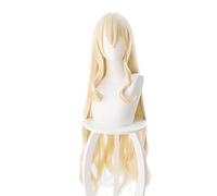 WHBHD Goblin Slayer Onna Shinkan Parrucca Cosplay 100 cm Giallo Resistente al Calore Capelli Sintetici Perucas Parrucche Cosplay