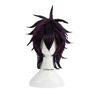 WHBHD JoJo Bizarre Adventure Ghirga Narancia Parrucca Cosplay Breve Viola Misto Capelli Sintetici Capelli Sintetici Resistenti al Calore + Tappo della Parrucca