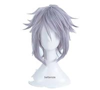 WHBHD Kingdom Hearts 3 Riku Cosplay Parrucca Corto Ferro Grigio Resistente al Calore Resistente al Calore Parrucca for Capelli Sintetici + Tappo della Parrucca