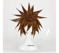 WHBHD Kingdom Hearts. III 3. Parrucche di Cosplay di Sora Parrucca Corta Brown Capelli Sintetici Resistenti al Calore + Tappo della Parrucca