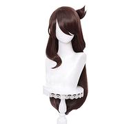 WHBHD KR Gioco Genshin Impact Wig Cosplay Beidou Rambut Coklat Panjang Tahan Panas Sintetis Xmas Karnaval Sediap Hari Halloween