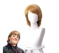 WHBHD Kristoff Cosplay Men Short 35 cm Parrucca Natalizia Parrucca Brown Parrucca Cosplay Parrucca Anime Resistente al Calore Parrucche Sintetiche Resistenti al Calore