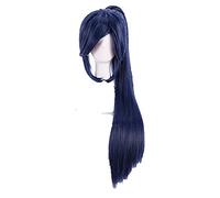 WHBHD Macross Frontier Alto Saotome Parrucca Cosplay Misto Misto Blu Scuro Coda di Cavallo Resistente al Calore Resistente ai Capelli Sintetico + Tappo della Parrucca